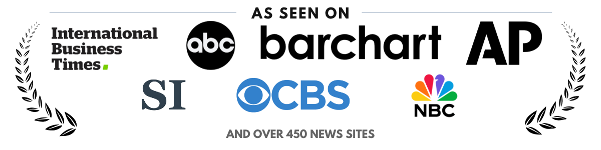 As seen on International Business Times, ABC, Barchart, AP, SI, CBS, NBC